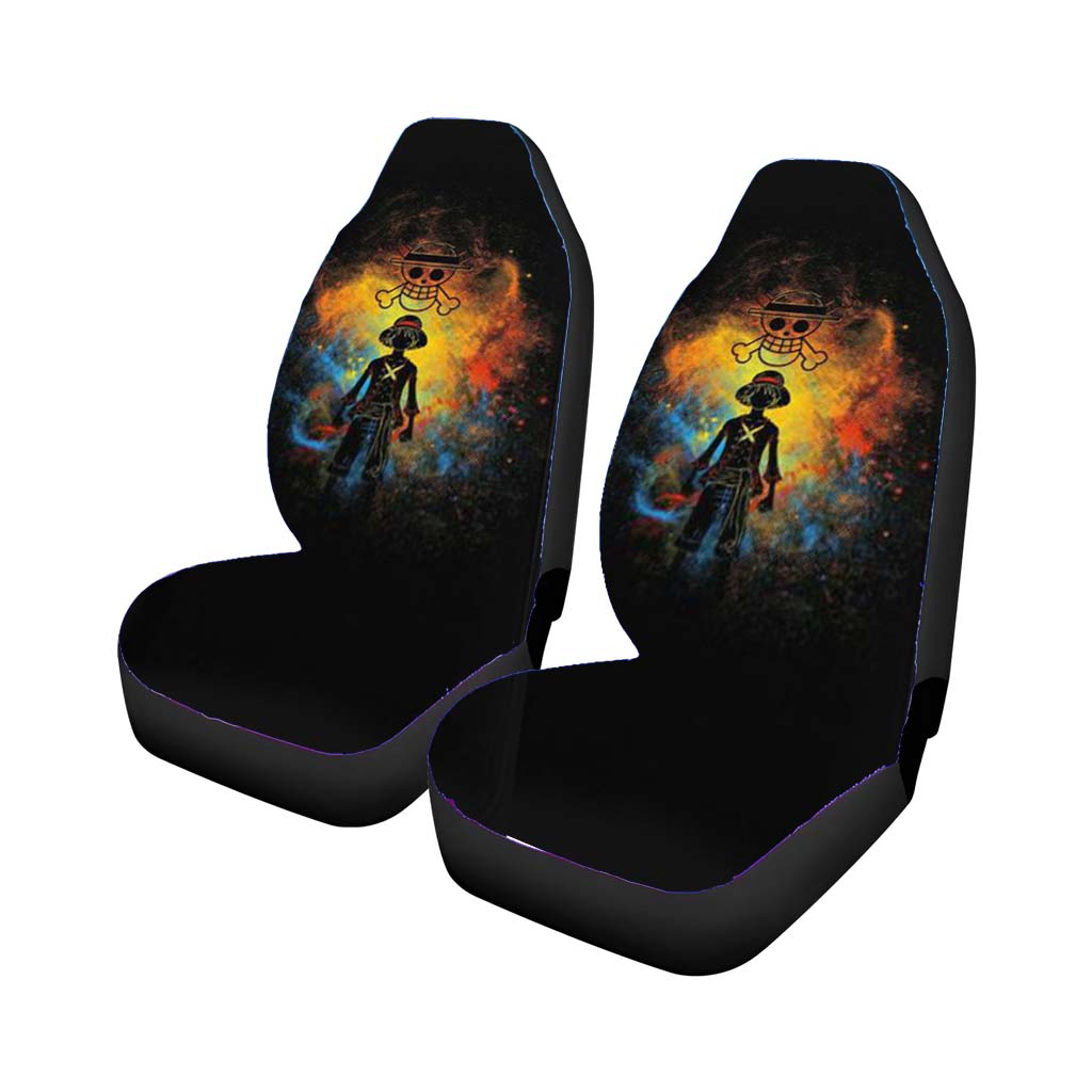 One Piece Pirate Painting Car Front Seat Covers
