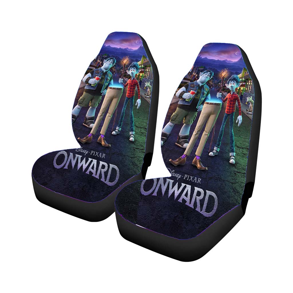 Onward Disney Pixar Animated Movie Poster Car Front Seat Covers