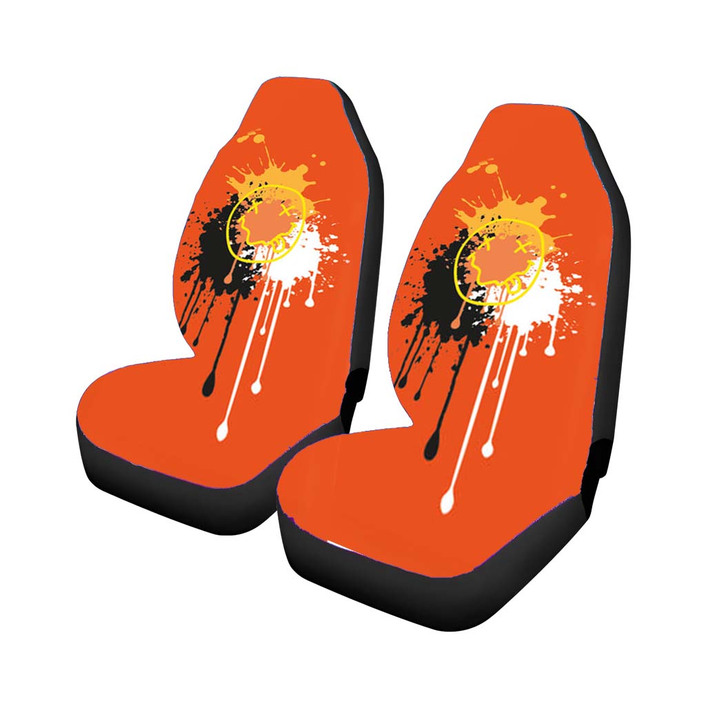 Orange Graffiti - Skate Aesthetic Car Front Seat Covers