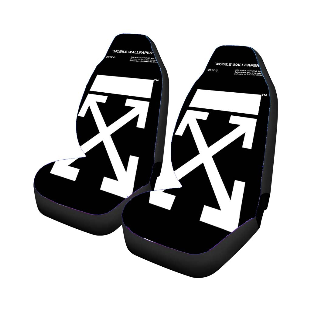 Original Off White Black Car Front Seat Covers