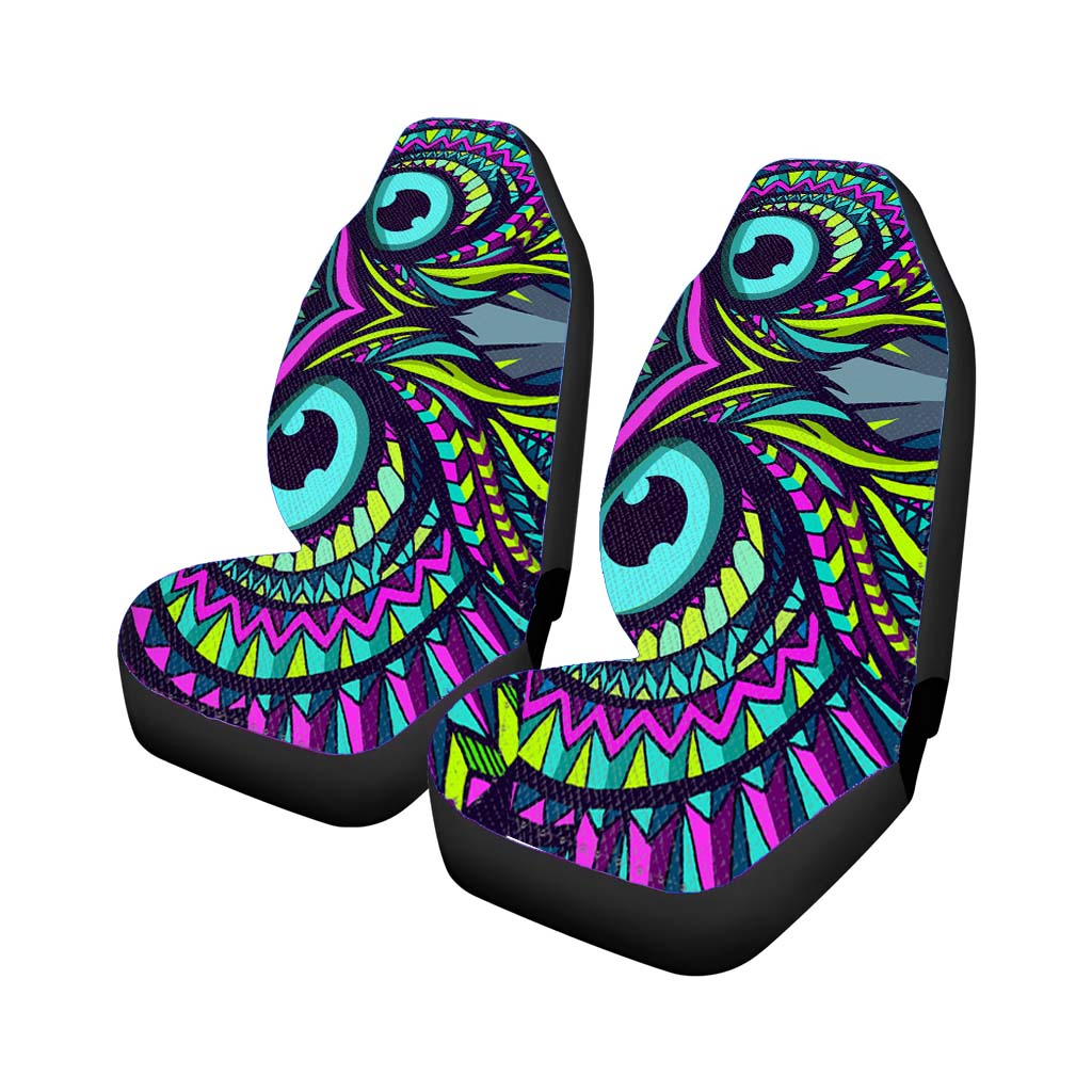 Owl Aztec Pattern Car Front Seat Covers
