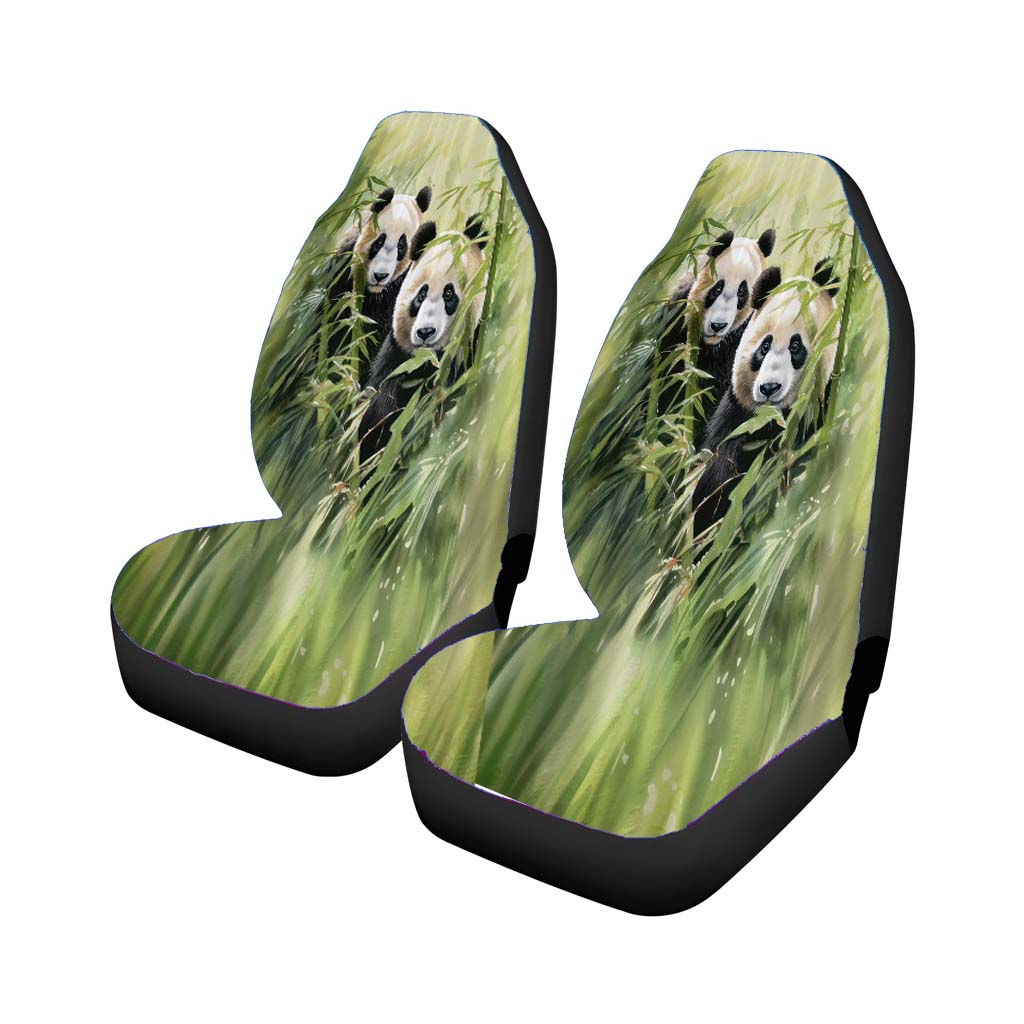 Panda Bear Car Front Seat Covers