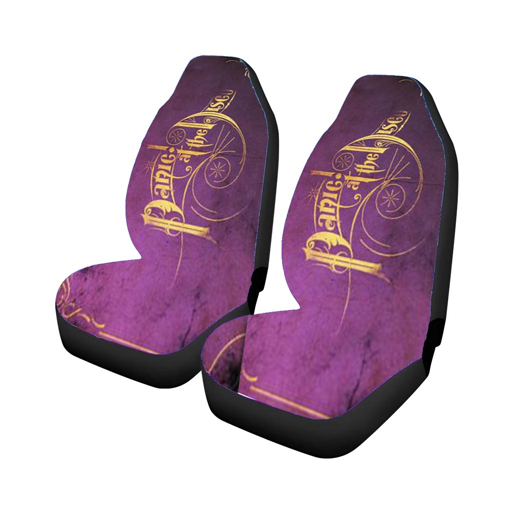 Panic At The Disco Purple Art Car Front Seat Covers