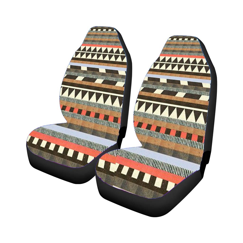 Pattern Brown Cas Mind Car Front Seat Covers