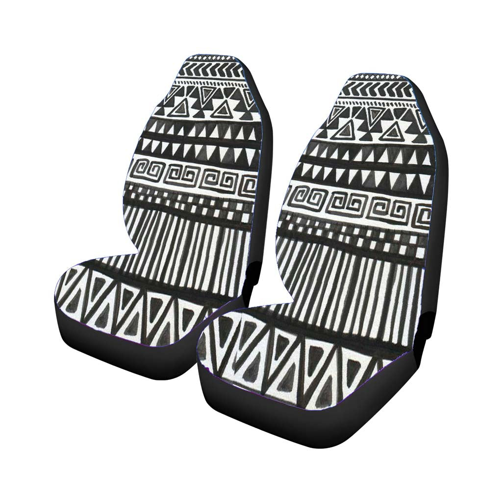 Pattern Cat Black Car Front Seat Covers