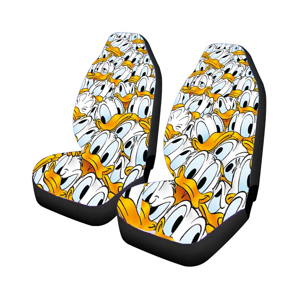 Pattern Emoticon Donald Duck Car Front Seat Covers