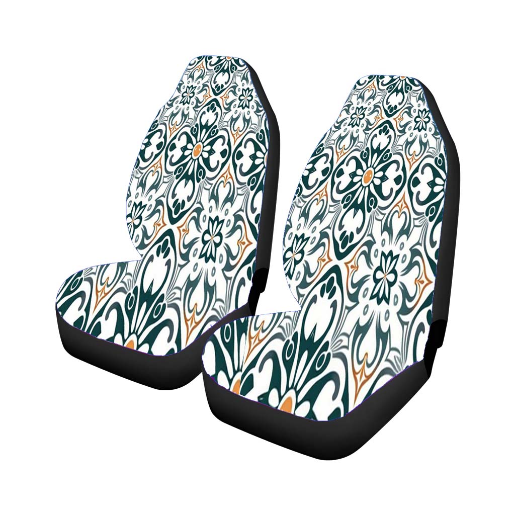 Pattern With A Floral Design Car Front Seat Covers