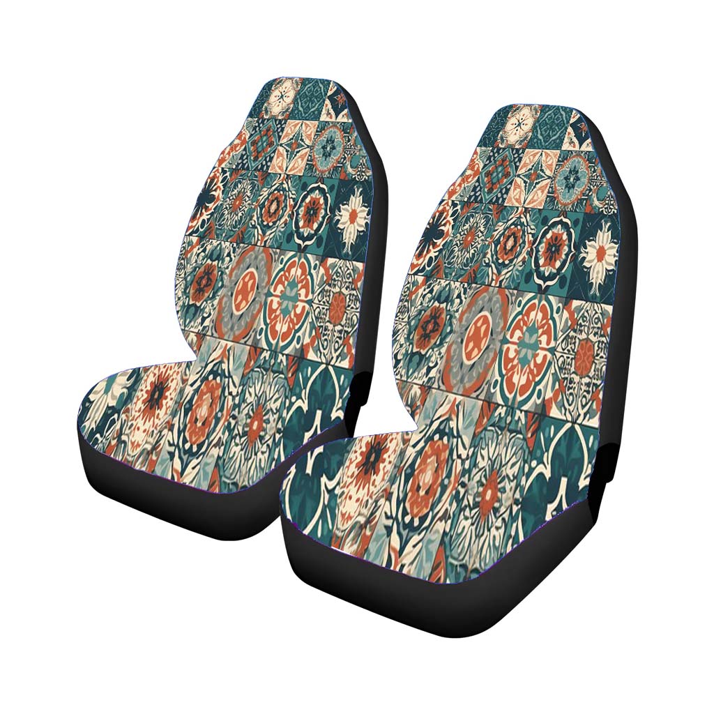 Patterns With A Traditional Spanish Tile Car Front Seat Covers