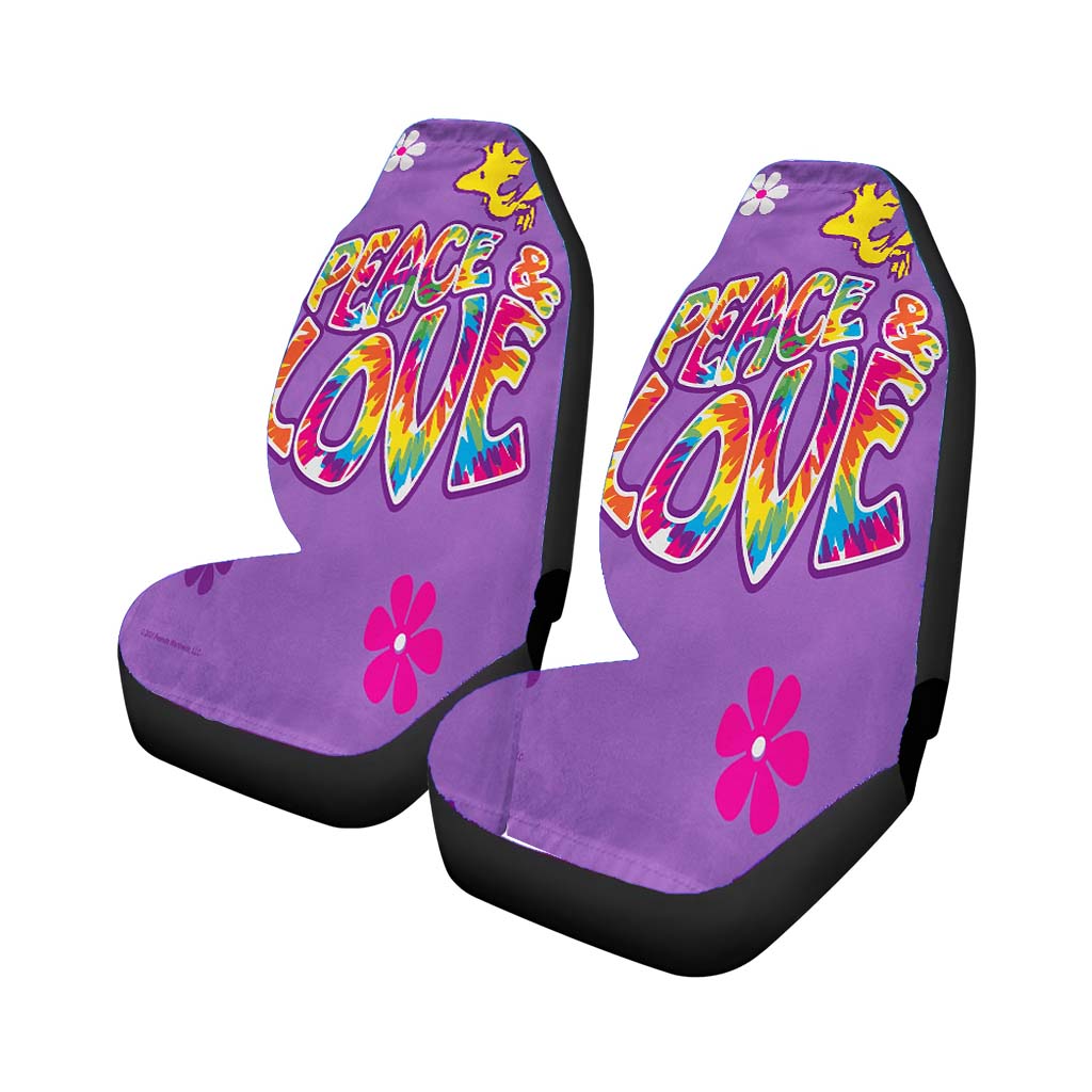 Peace And Love Woodstock Car Front Seat Covers