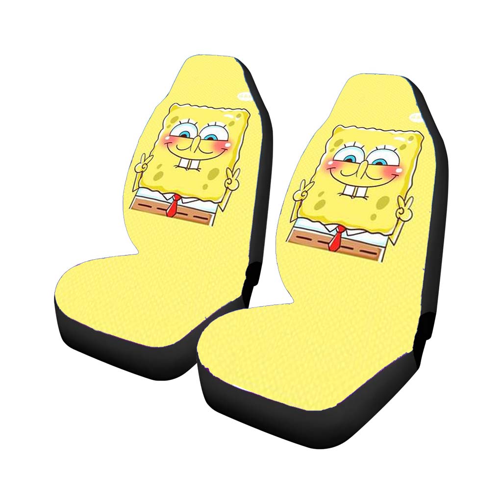 Peace Sponge Bob Car Front Seat Covers