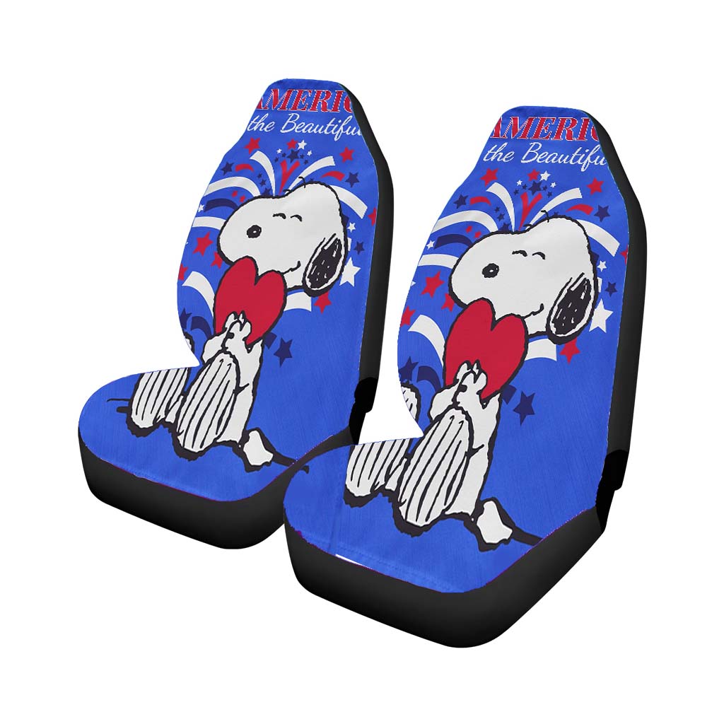 Peanuts America The Beautiful Snoopy Car Front Seat Covers