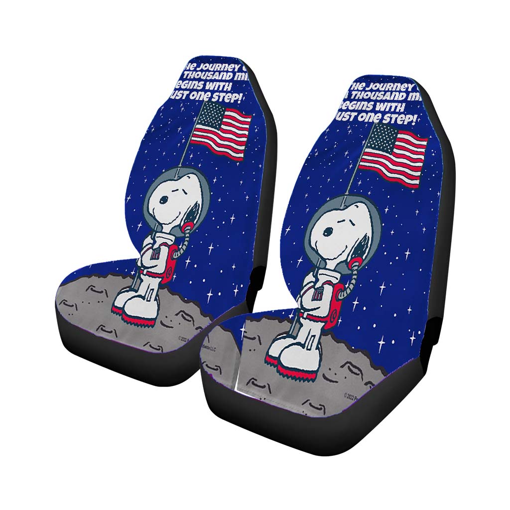 Peanuts Astronaut Snoopy One Step Car Front Seat Covers