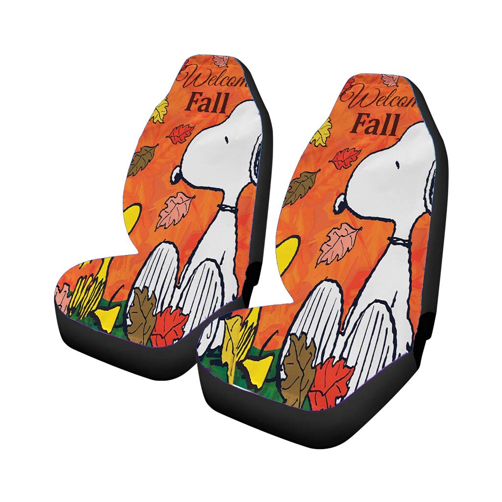 Peanuts Autumn Car Front Seat Covers