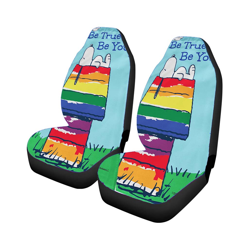 Peanuts Be True To You Snoopy Car Front Seat Covers