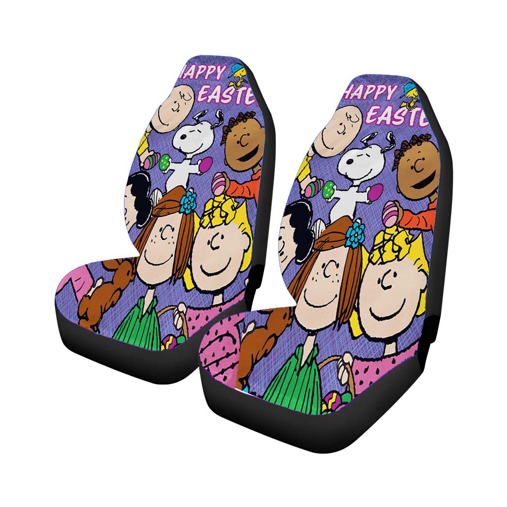 Peanuts Characters Easter Car Front Seat Covers