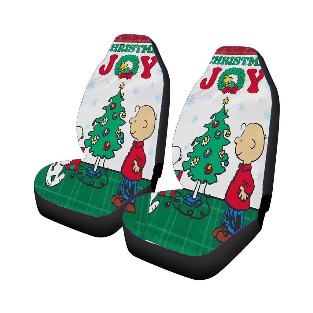 Peanuts Christmas Joy Car Front Seat Covers