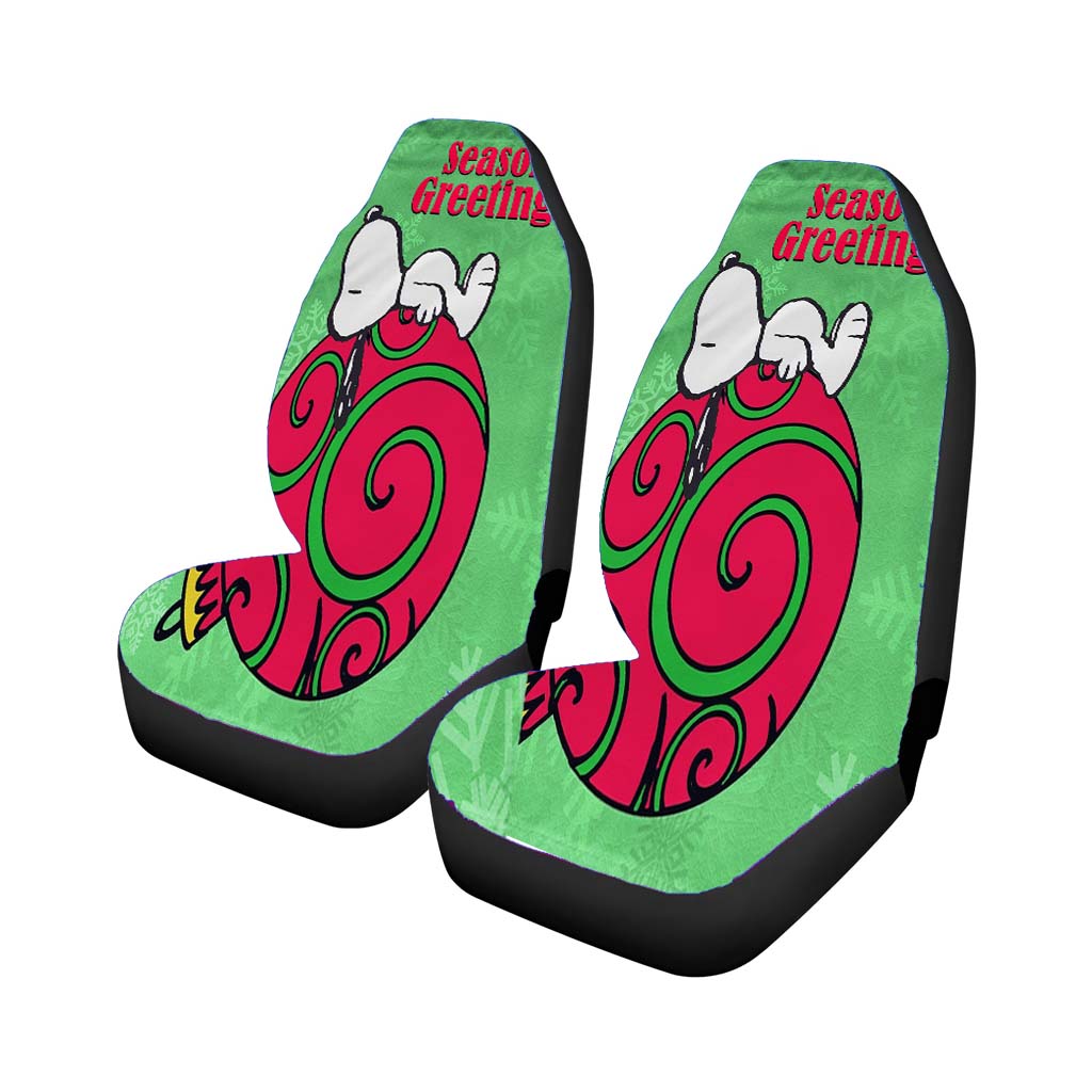Peanuts Christmas Ornament Snoopy Car Front Seat Covers
