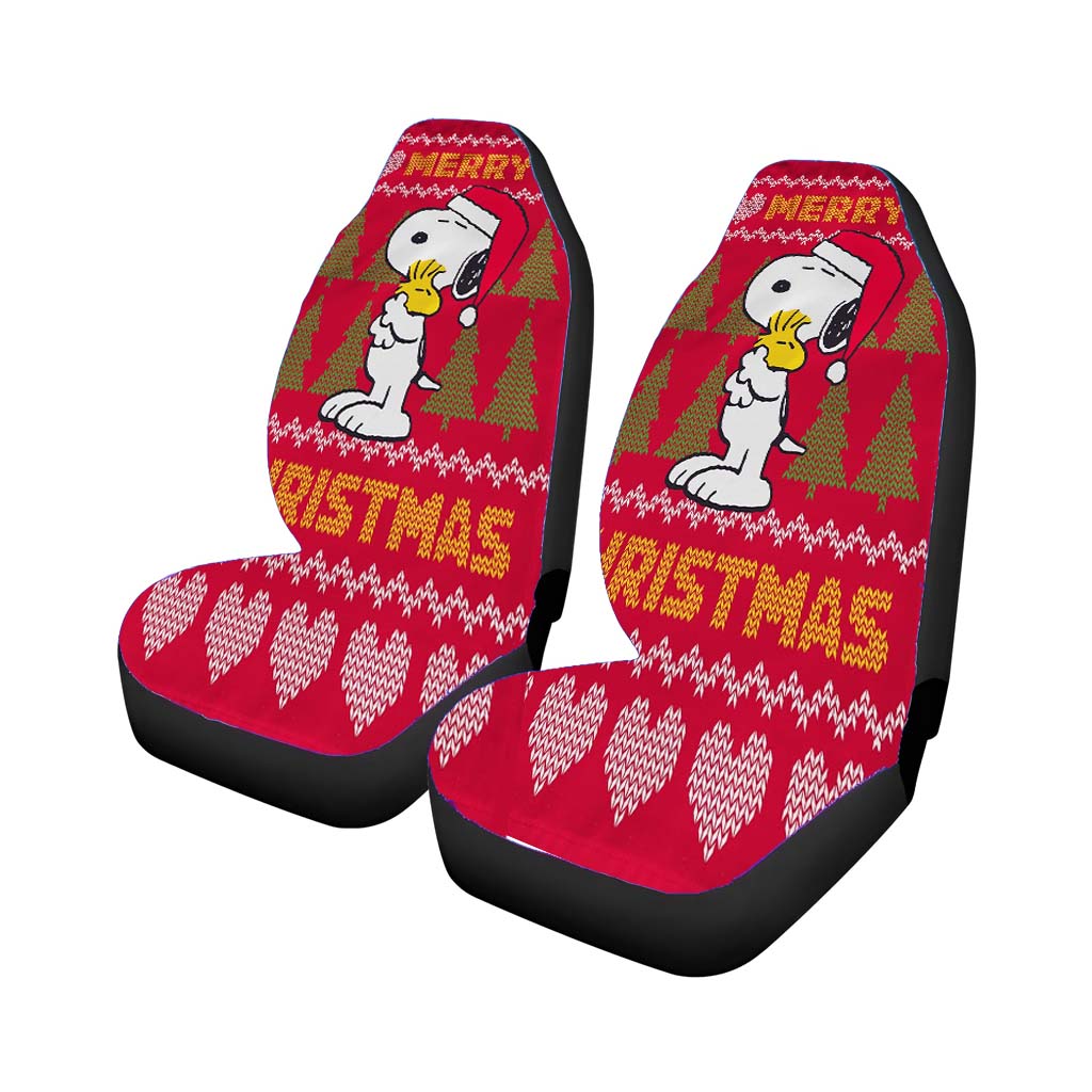 Peanuts Christmas Snoopy Car Front Seat Covers