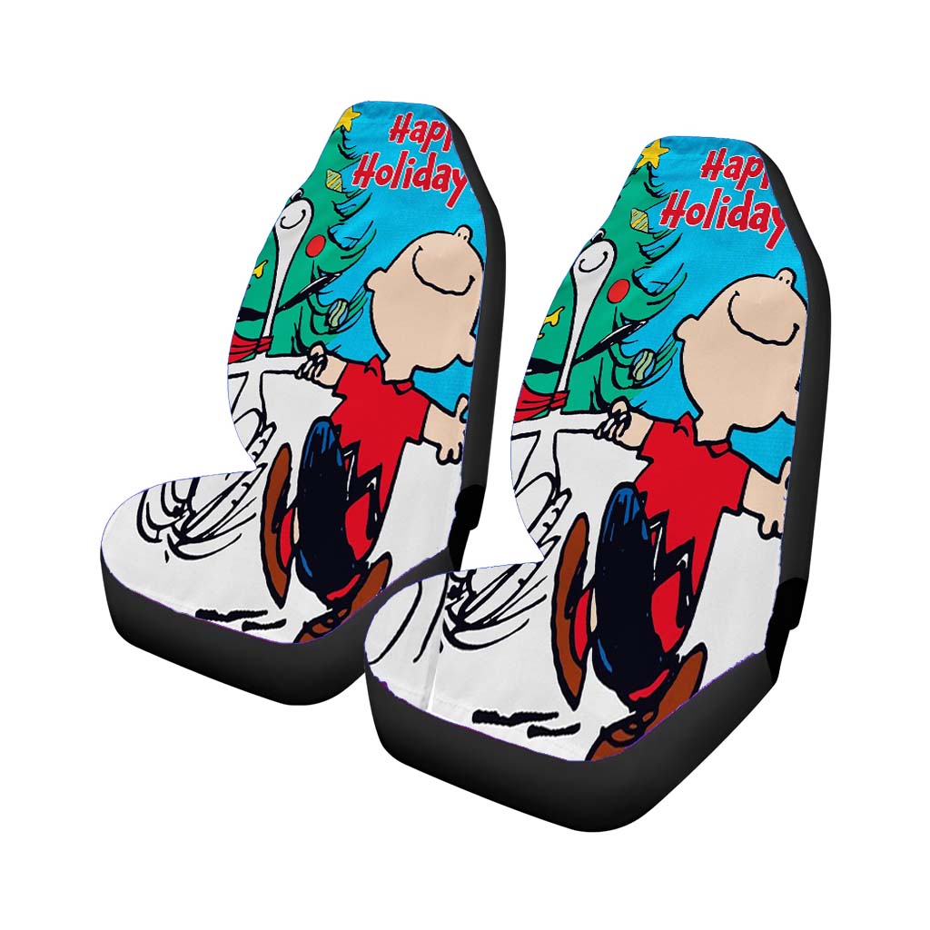 Peanuts Christmas Snoopy And Charlie Brown Car Front Seat Covers