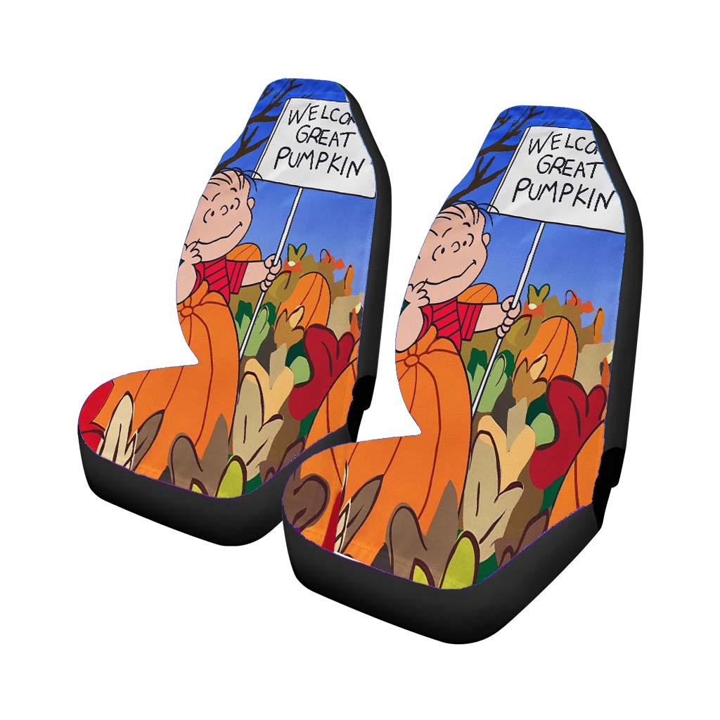 Peanuts Great Pumpkin Car Front Seat Covers