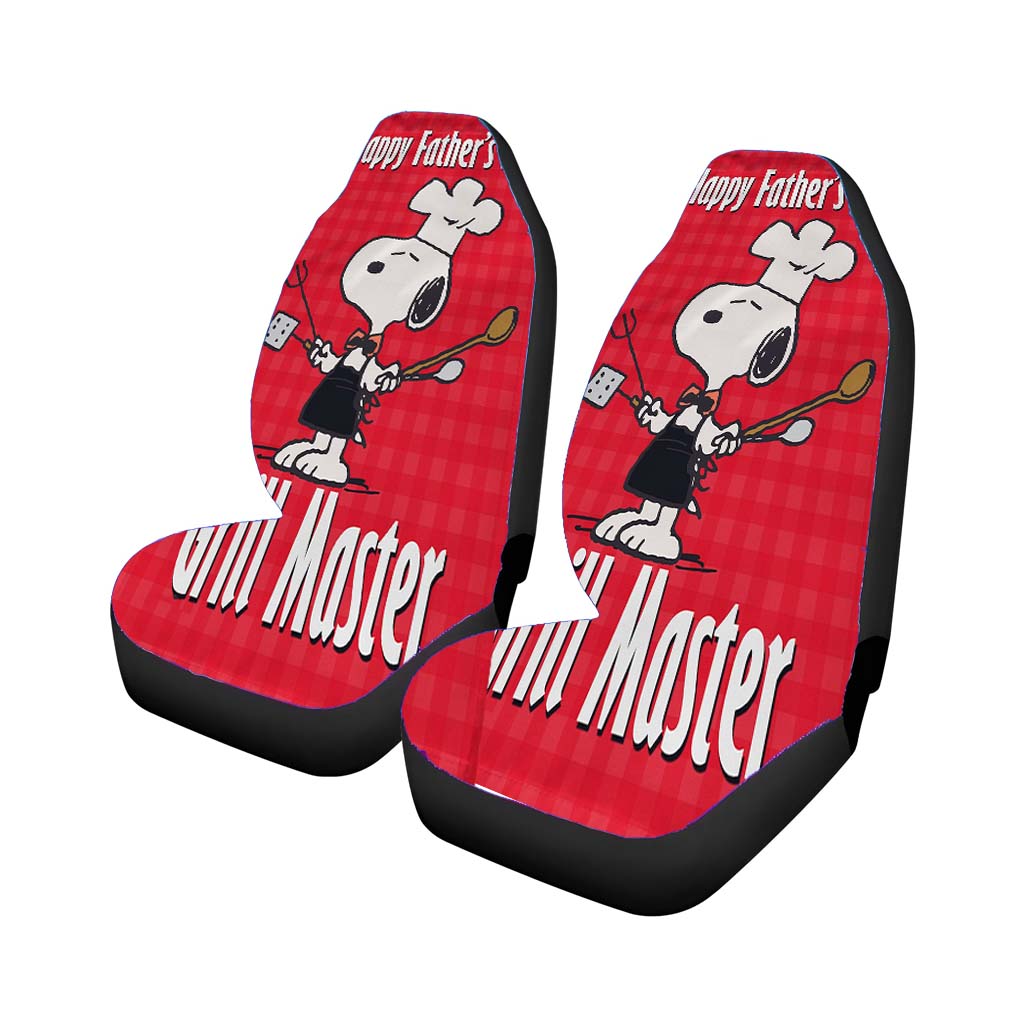 Peanuts Happy Father'S Day Grill Master Car Front Seat Covers