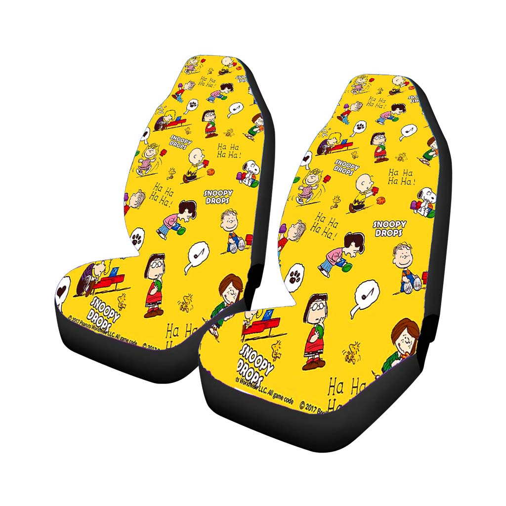 Peanuts Movie Worldwide Doodle Character Car Seat Cover Waterproof Protection