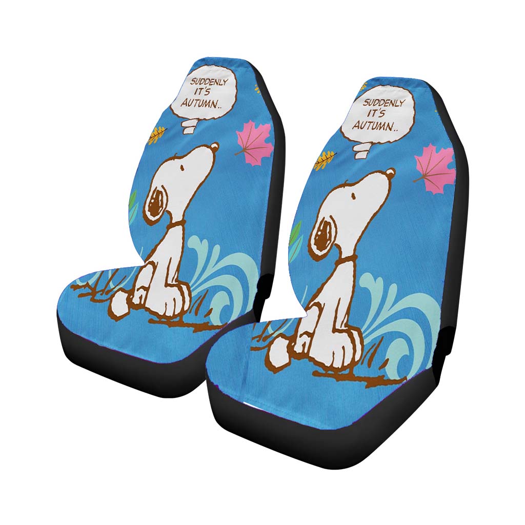 Peanuts Snoopy Autumn Car Front Seat Covers