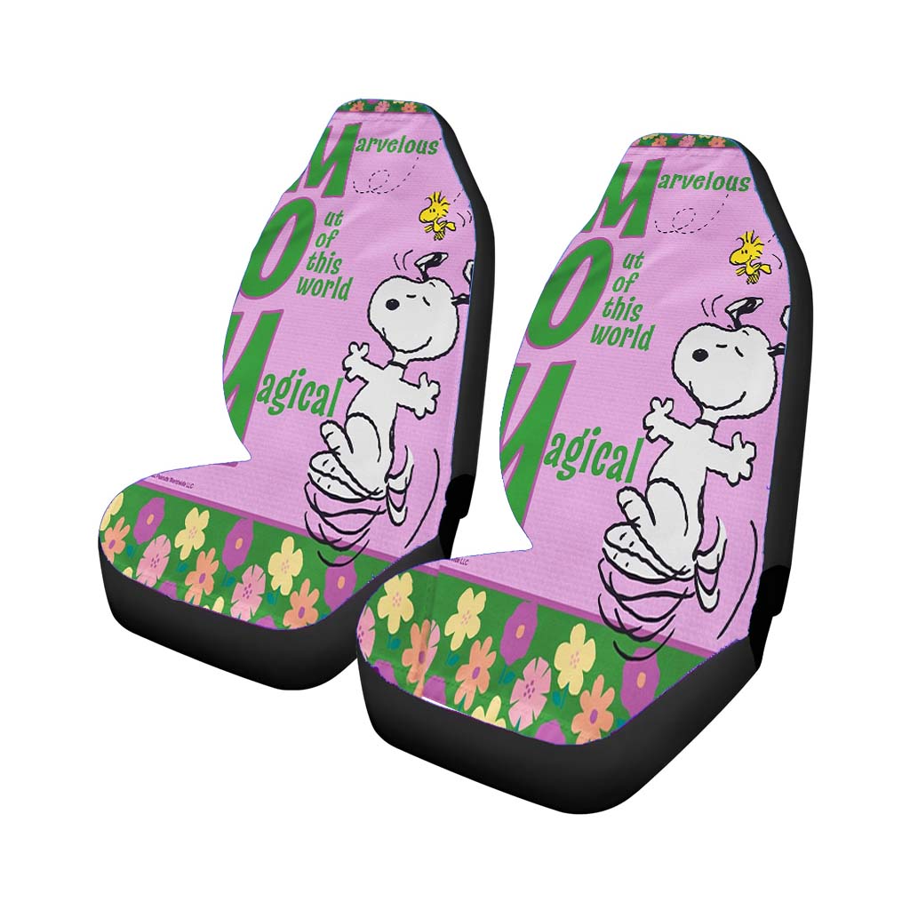 Peanuts Snoopy Mom Car Front Seat Covers
