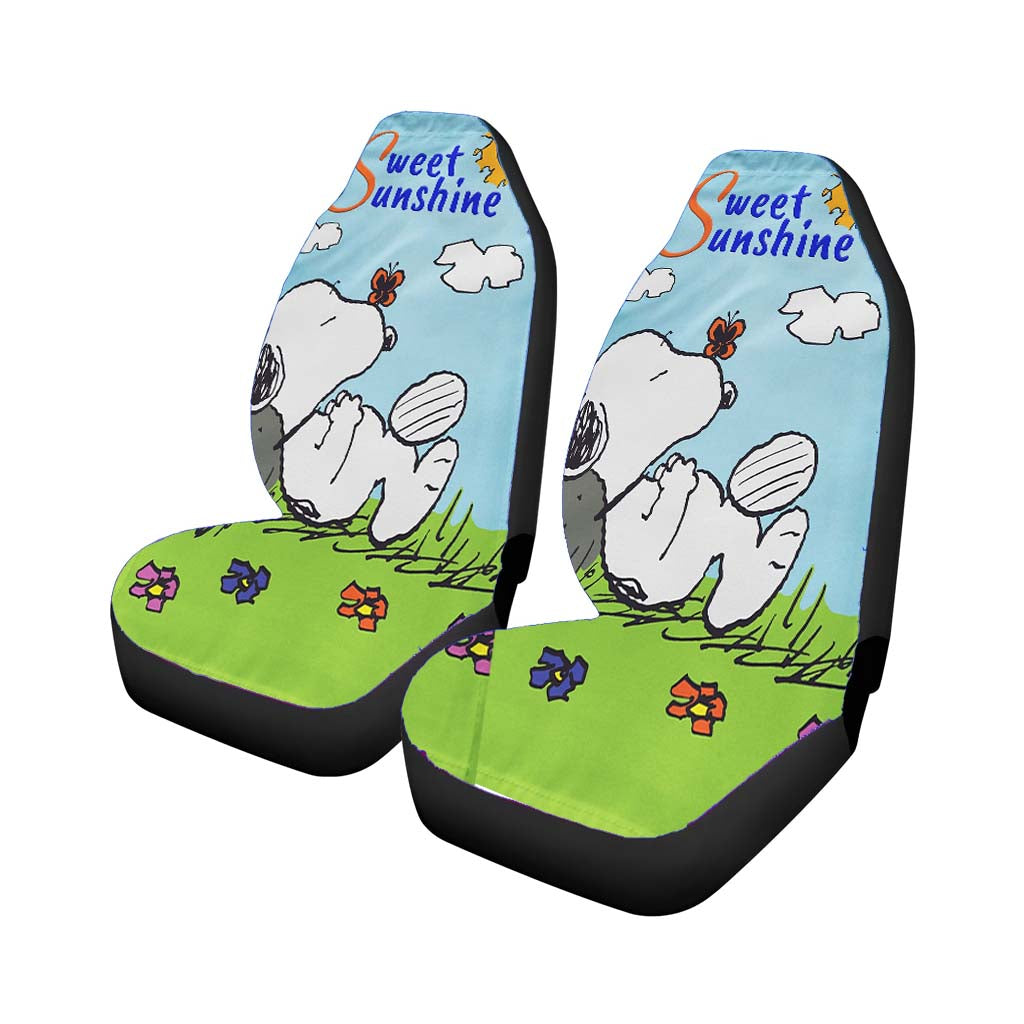 Peanuts Sweet Sunshine Snoopy Car Front Seat Covers