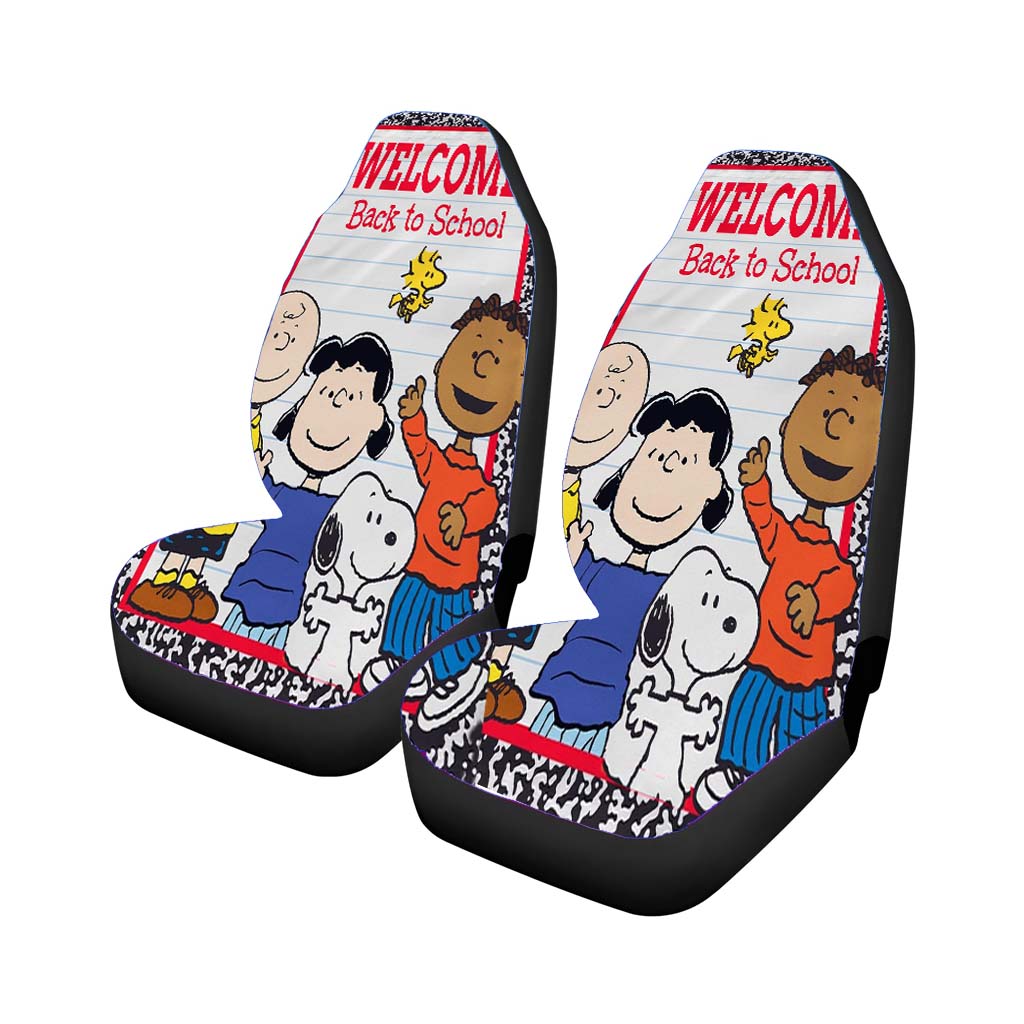 Peanuts Welcome Back To School Peanuts And The Gang Car Front Seat Covers