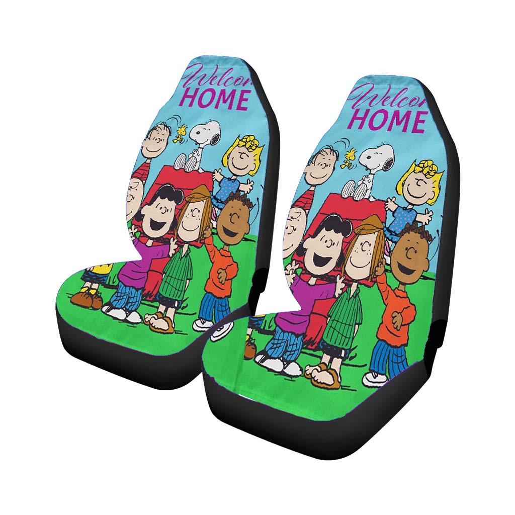 Peanuts Welcome Home Car Front Seat Covers