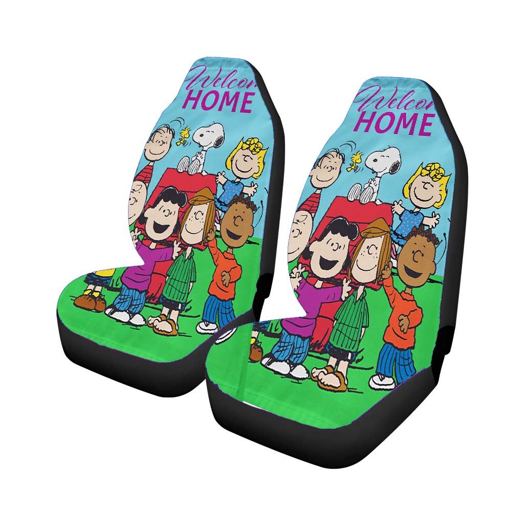 Peanuts Welcome Home Gang Car Front Seat Covers