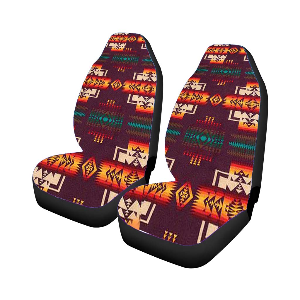 Pendleton Maroon Chief Car Front Seat Covers