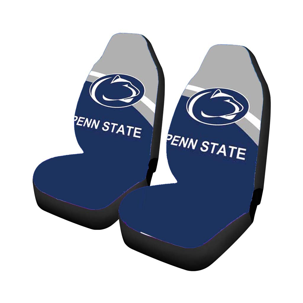 Penn State Blue Grey Circle Car Seat Covers