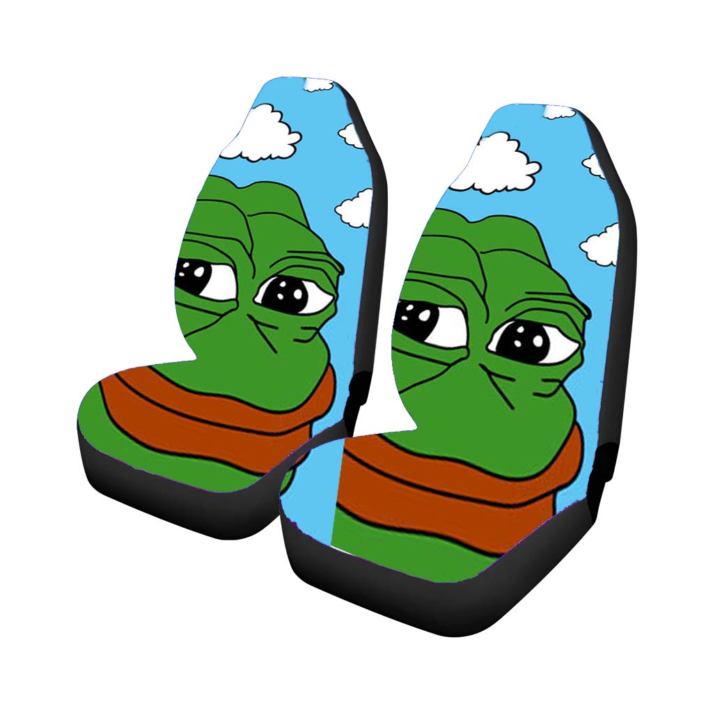 Pepe The Frog Meme Car Front Seat Covers