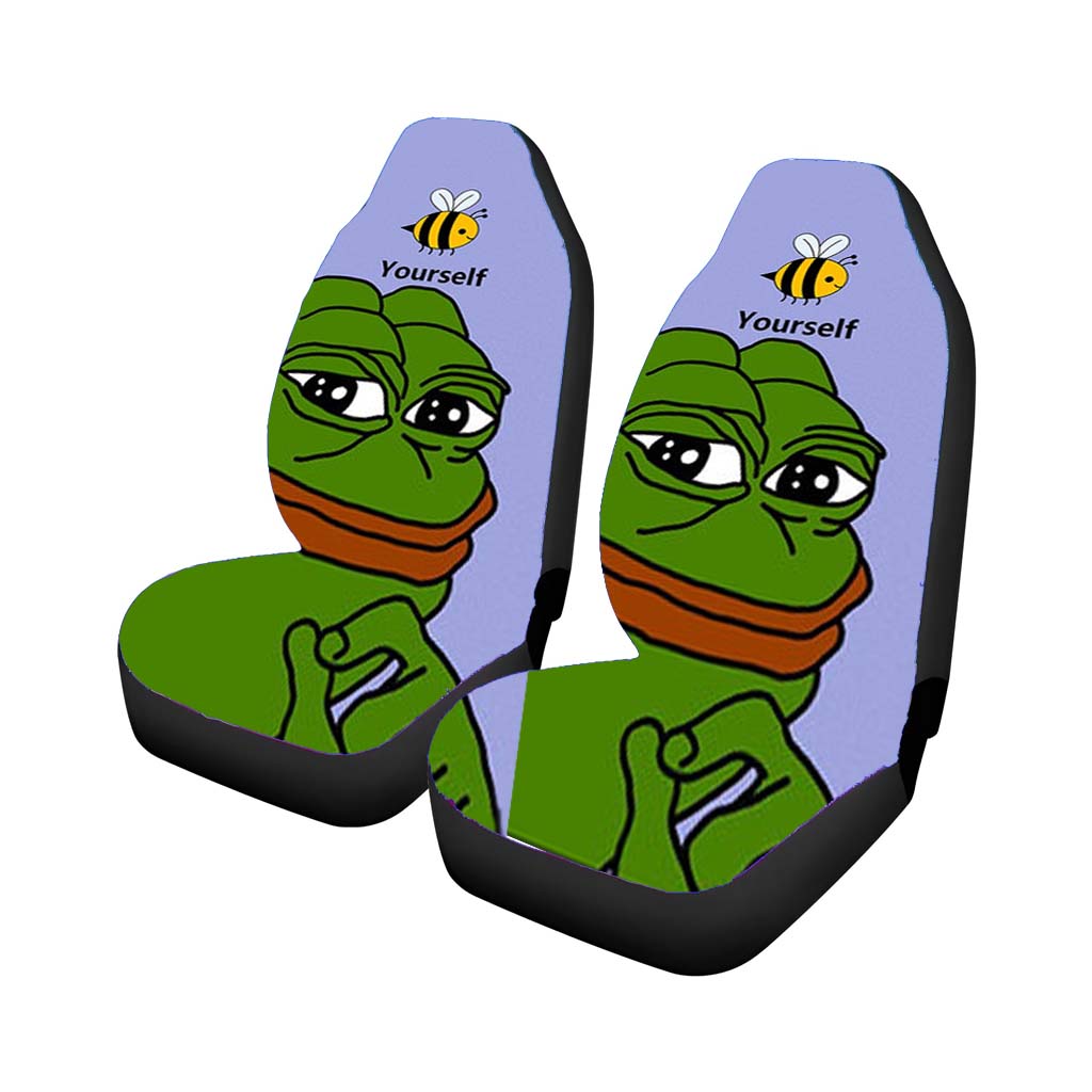 Pepe The Smug Frog Car Front Seat Covers
