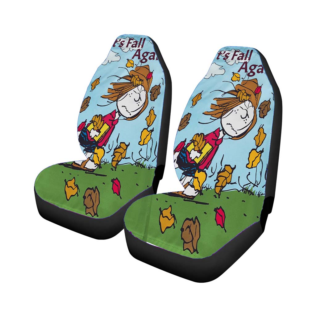 Peppermint Patty Peanuts Fall Car Front Seat Covers