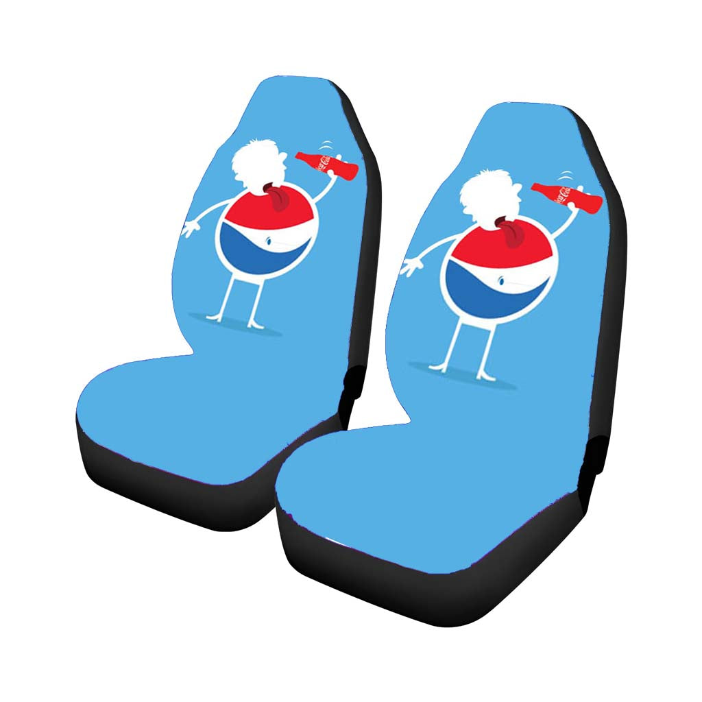 Pepsi Drink Art Car Front Seat Covers