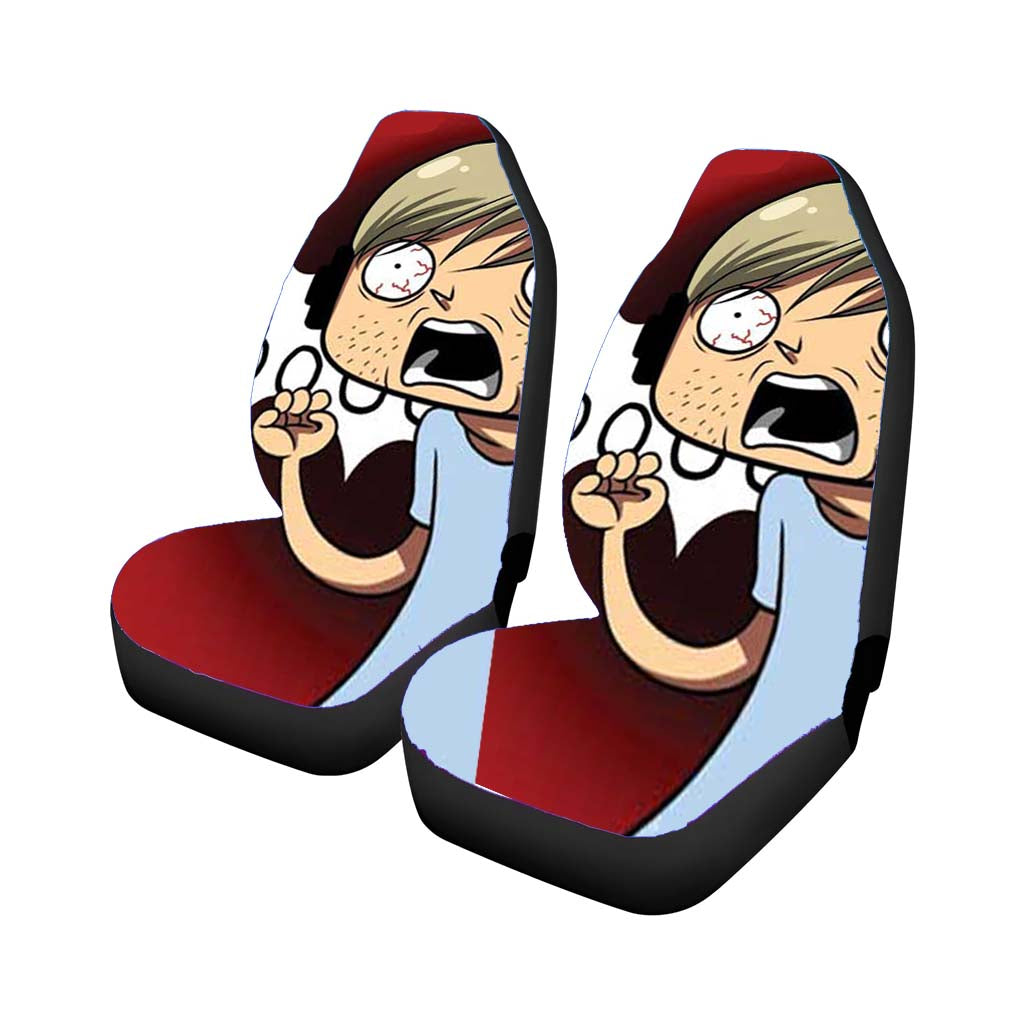 Pewdiepie Cartoon Car Front Seat Covers