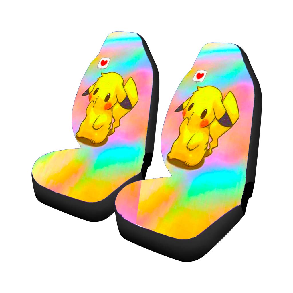 Pikachu Love Car Front Seat Covers