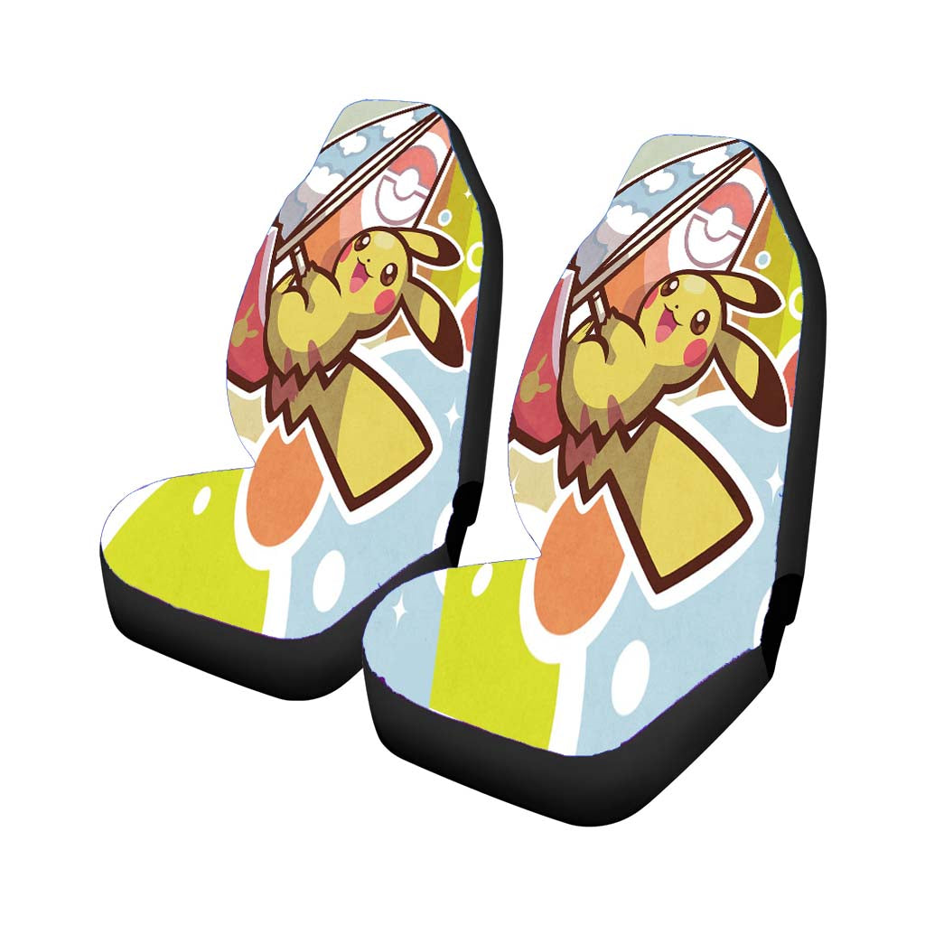 Pikachu On A Boat Car Front Seat Covers