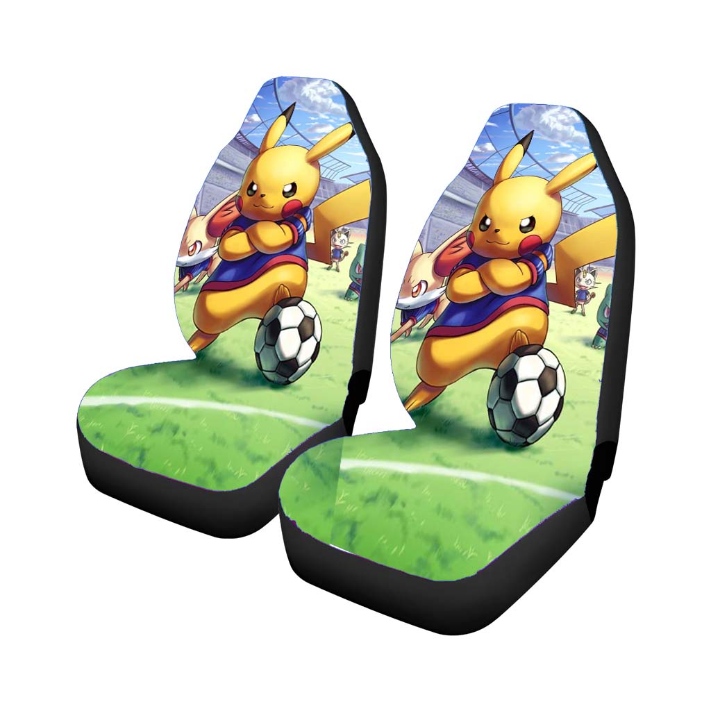 Pikachu Pokemen Football Car Front Seat Covers