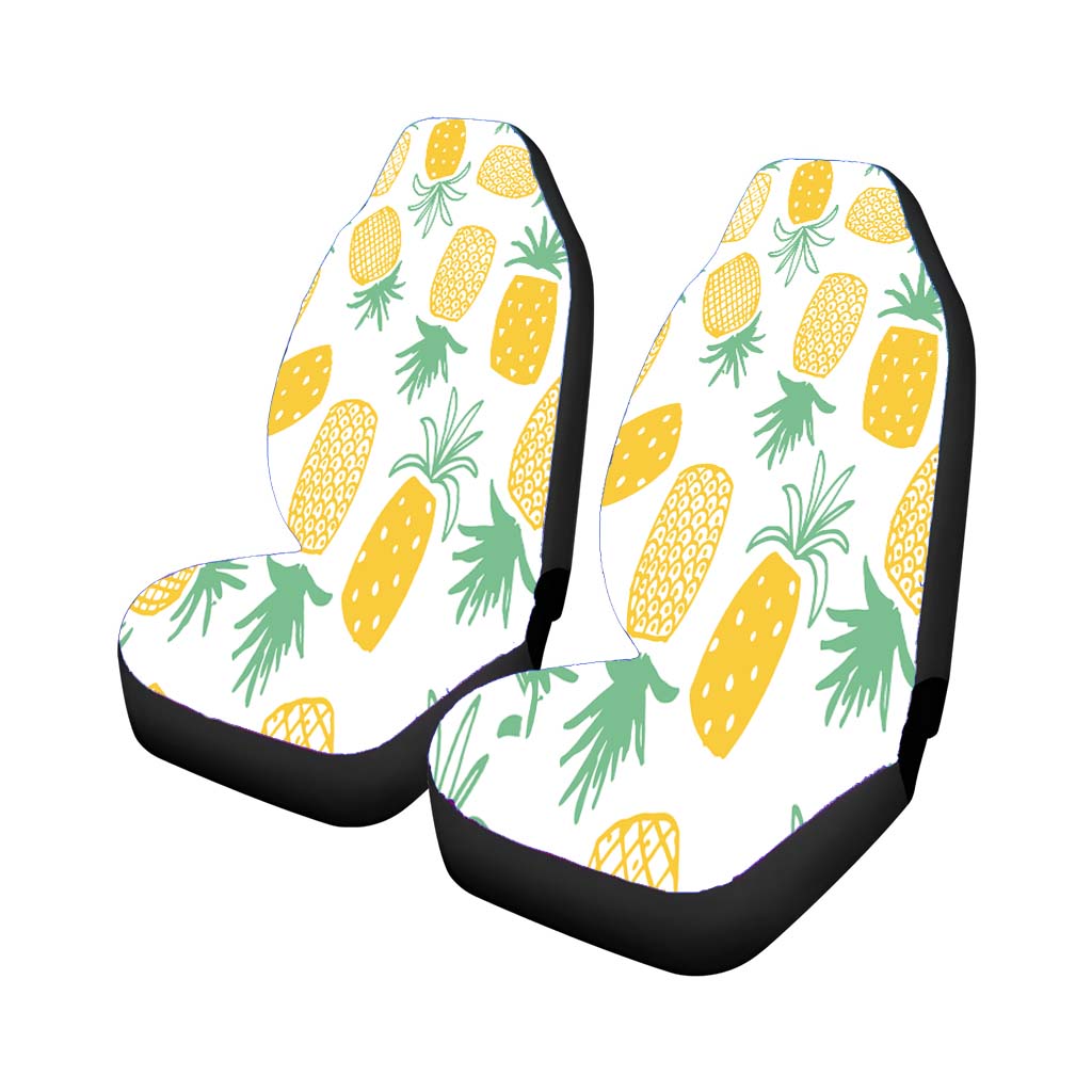 Pineapple Pattern Car Front Seat Covers