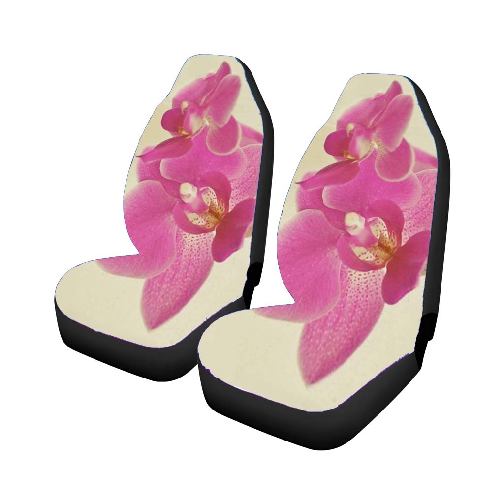 Pink Orchid Car Front Seat Covers