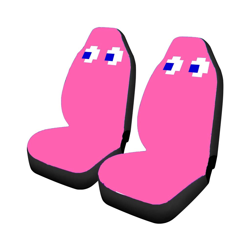 Pink Pacman Inspired Car Front Seat Covers