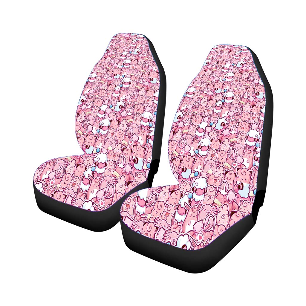 Pink Pokemon Pattern Collection Car Front Seat Covers