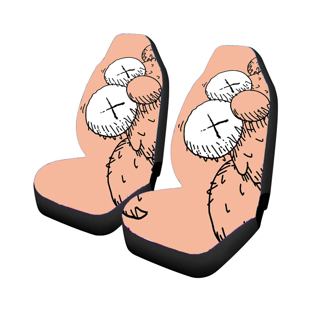 Pink Sesame Street Kaws Car Front Seat Covers