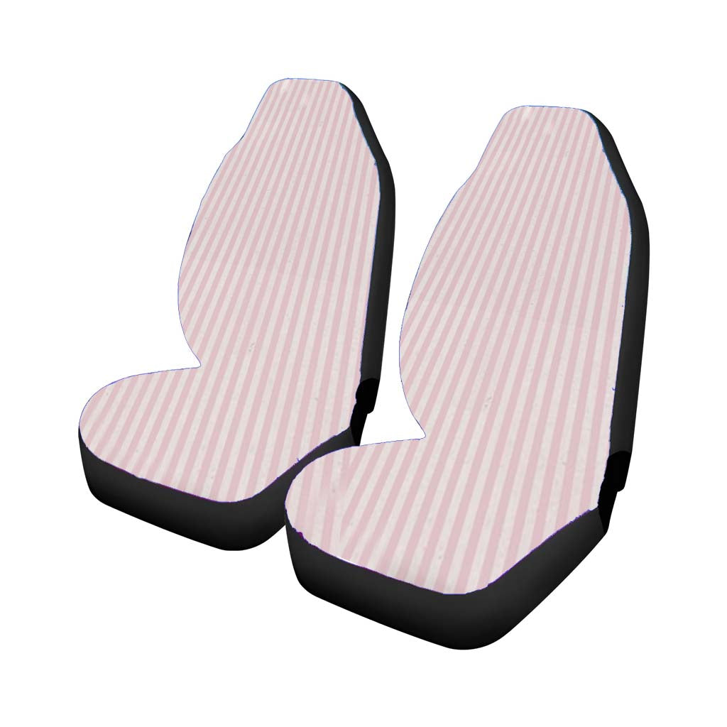 Pink Striped Pattern Car Front Seat Covers