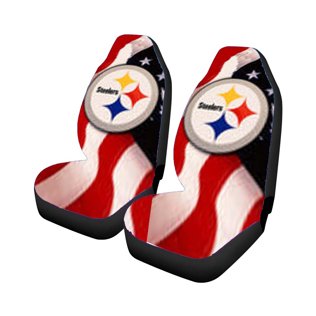 Pittsburgh Steelers Usa Flag Car Seat Covers