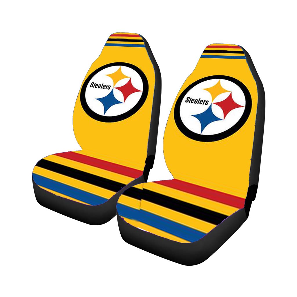 Pittsburgh Steelers Yellow Logo Car Seat Cover Waterproof Protection